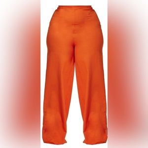 High Waisted‎ Orange Pants